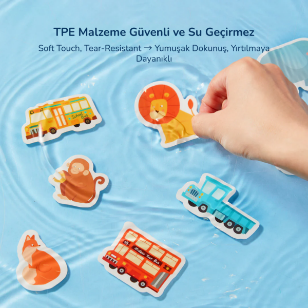 Yeniden Kullanılabilir Jel Çıkartma Seti - Hayvan Kasabası