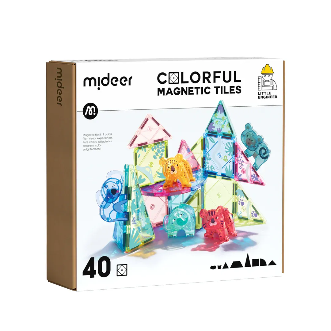 Mideer Renkli Magnetic Tiles - Sihirli Orman