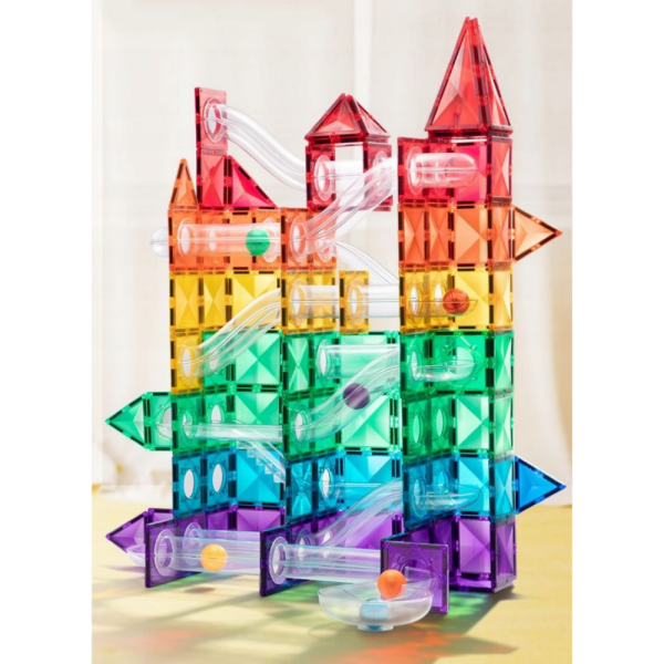 Mideer Renkli Magnetic Tiles - Parkur 100 Parça