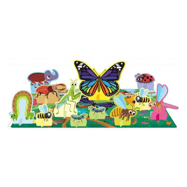 Böceklerin Dünyası-İkisi Bir Arada Puzzle ve Kitap