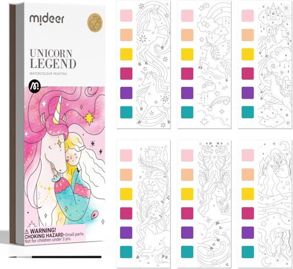 Mideer Akıllı Sulu Boya Defteri - Unicorn Efsanesi