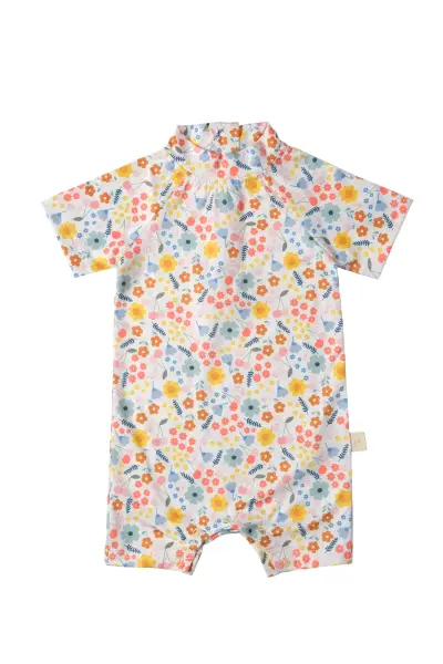 UV Korumalı Bebek Tek Parça Mayo-Pretty Floral 0-6 Ay