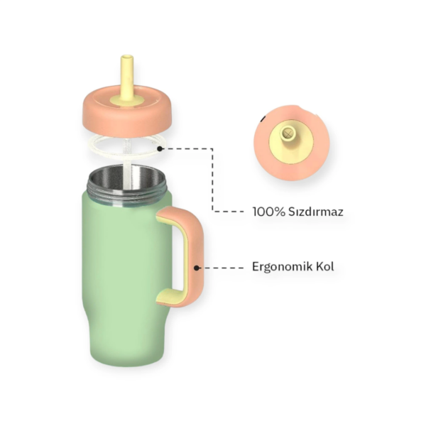 HandleHug Tumbler - Turuncu, 550 ml