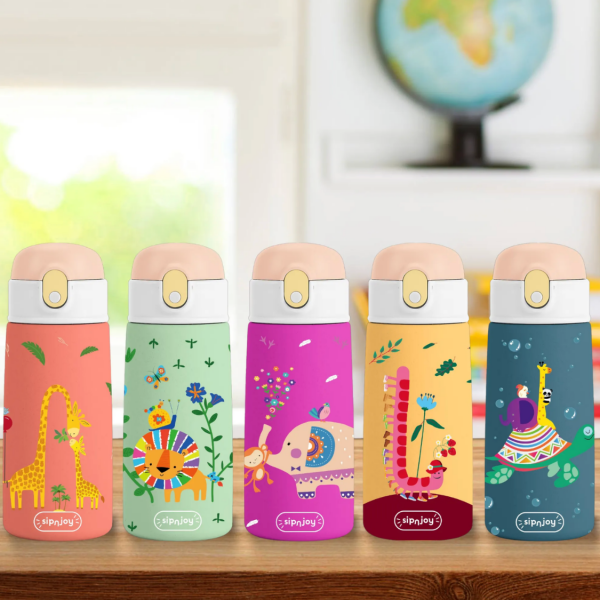 SipSquad Çocuk Su Termosu - Giggle Giraffe, 480 ml
