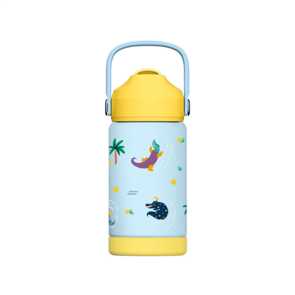 FlipSip Çocuk Su Termosu - Snappy Croc, 360 ml