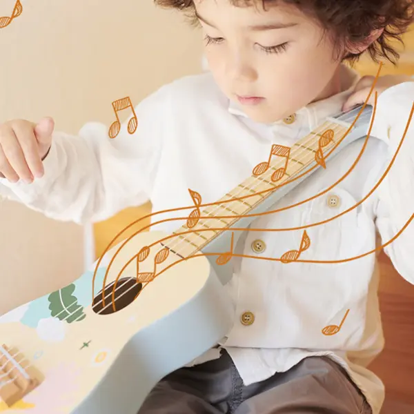 Ahşap Iris Ukulele - Mavi