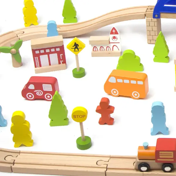 Classic World Ahşap Tren Seti - 110 Parça