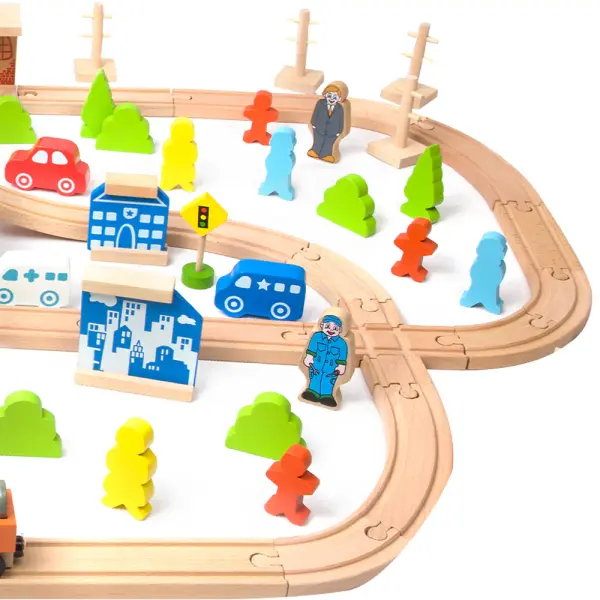 Classic World Ahşap Tren Seti - 110 Parça