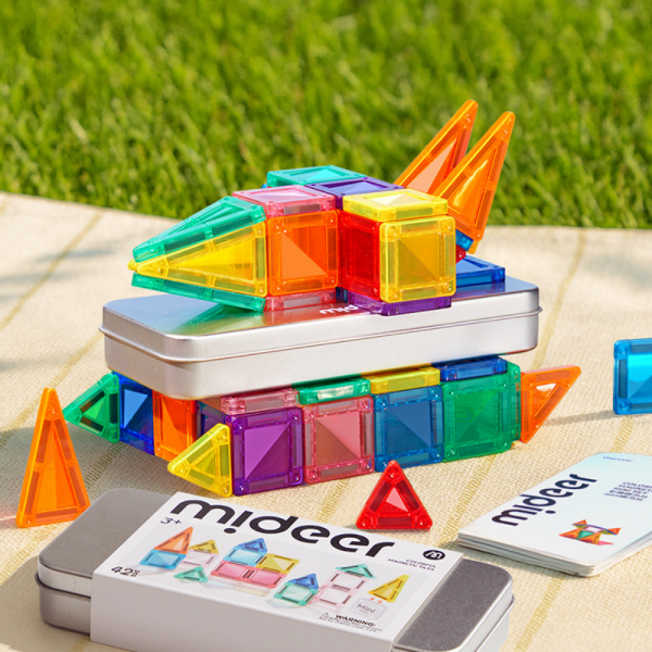 Mideer Magnetic Tiles - Mini Collection, 42 Parça