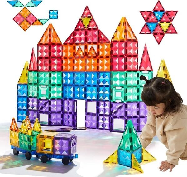 Magnetic Tiles - Basic, Sıcak Renkler, 20 Parça