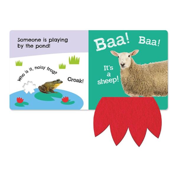 Babys First Farm Animals - 5 Felt Flaps To Lift Bo