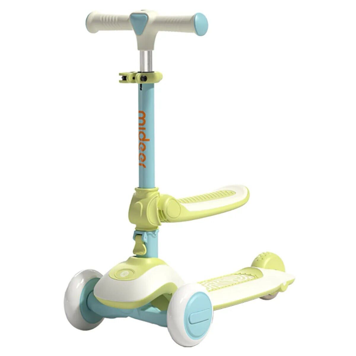 Mideer Katlanabilir 2'si 1 Arada Işıklı Scooter