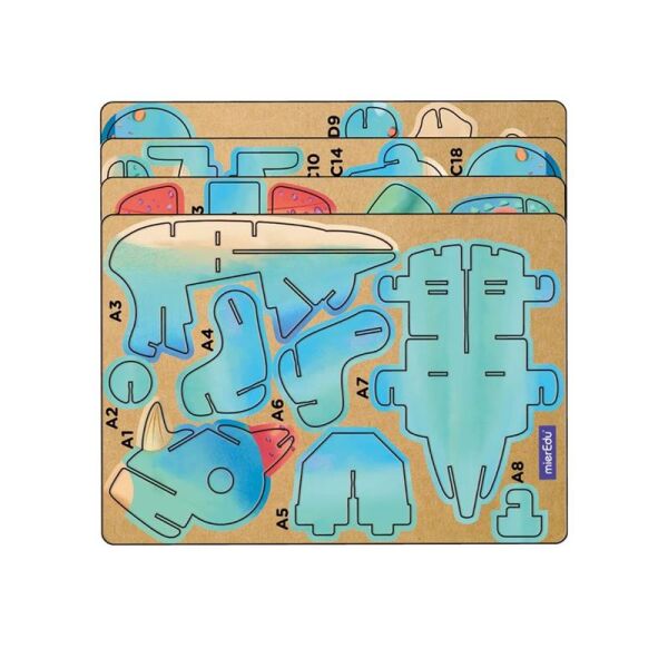 Yap ve Seslendir - 3D Puzzle Triceratops Dinozor