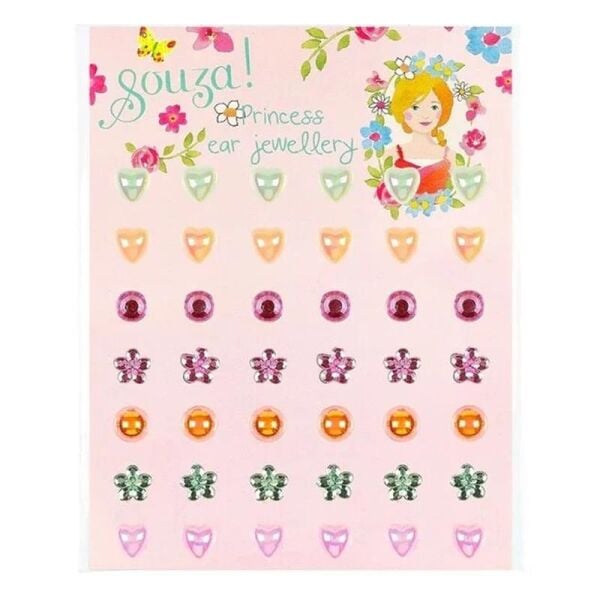 Prenses Çiçekli Sticker Küpe
