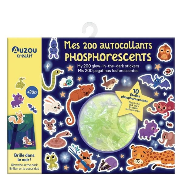 200 Fosforlu Sticker Seti – Poster + 10 Yıldız