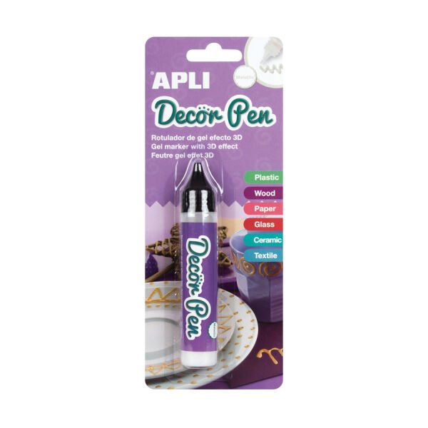 Decor Hobby Jel Kalem - Metalik Beyaz